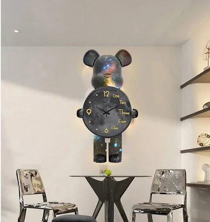 Large Bear Wall Clocks CreativeBear Wall Clock Aesthetic Giant Wall-clock Luxury Living Room Decoration Dining Room Ornament    Home Decor Supply | Online Retail | ShoreShopper.com