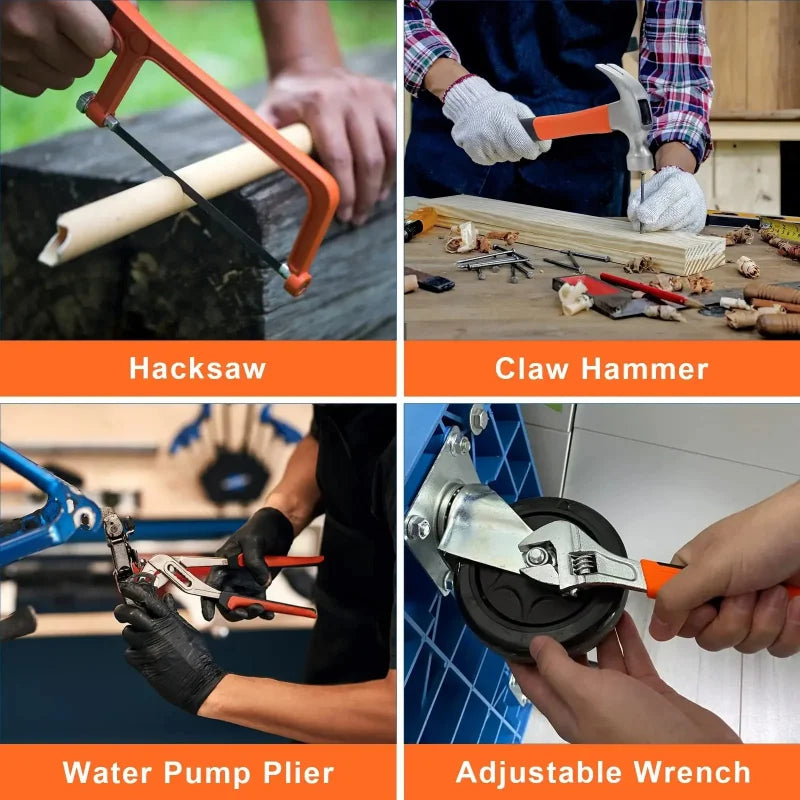 160/136/115/63 PC Lithium Drill Household Multifunctional Hardware Tool Manual Daily Electrician Woodworking Maintenance Toolbox - ShoreCo.Shop