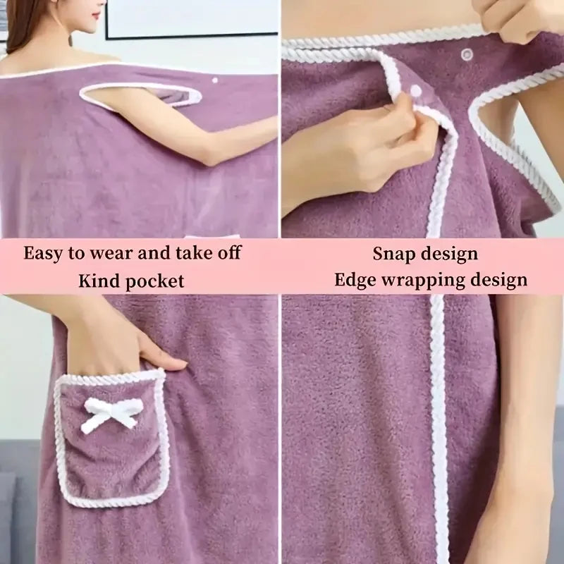  Women's Wearable Towel Skirt - Fast Drying Bath Robe Wrap for Beach, Spa, Shower & Gym | Multi-Purpose Bath Towel and Cover Up    Your Coastal Marketplace | Shoreshopper.com