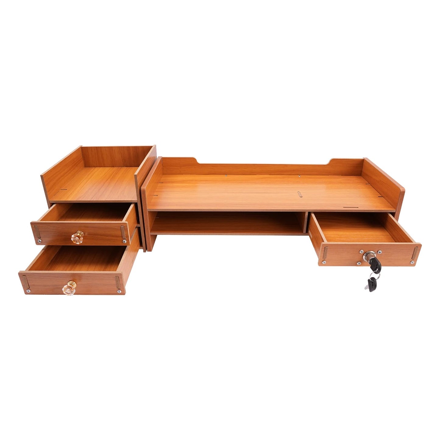 Wooden Desk Organizer W/ Drawer File Storage Desk Monitor Riser Computer Stand    Home Decor Supply | Online Retail | ShoreShopper.com