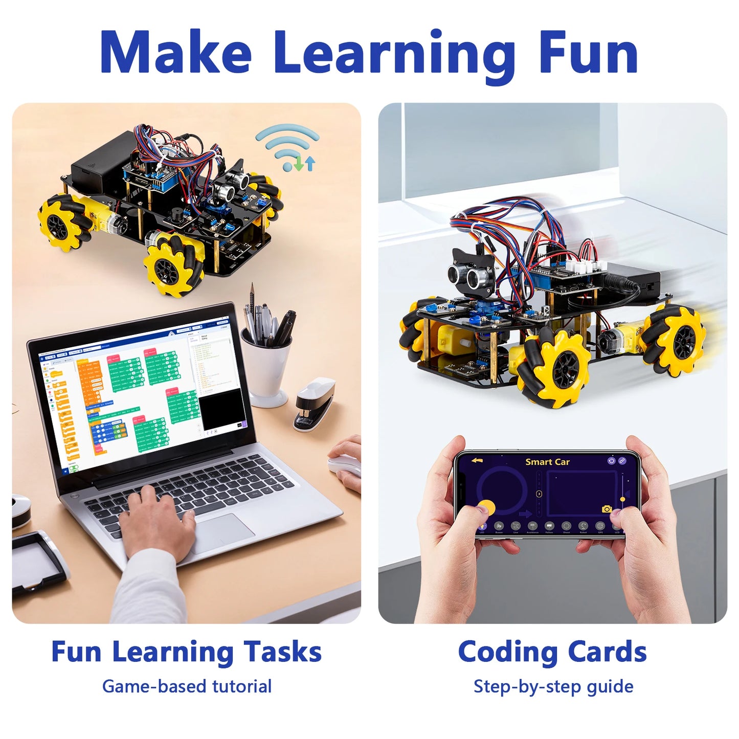 ESP32 Smart Robot Car Kit  Remote Control Car for Arduino Programming Project STEM Education Science Coding Kit - ShoreCo.Shop