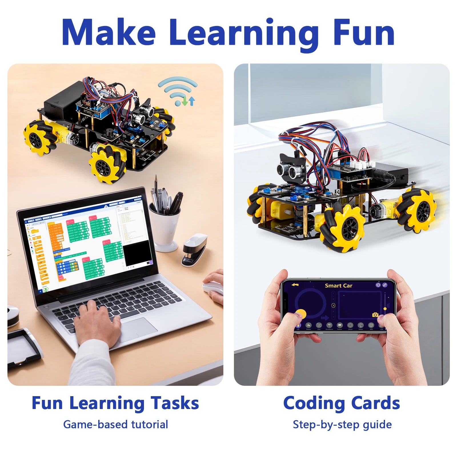 ESP32 Smart Robot Car Kit  Remote Control Car for Arduino Programming Project STEM Education Science Coding Kit - ShoreCo.Shop