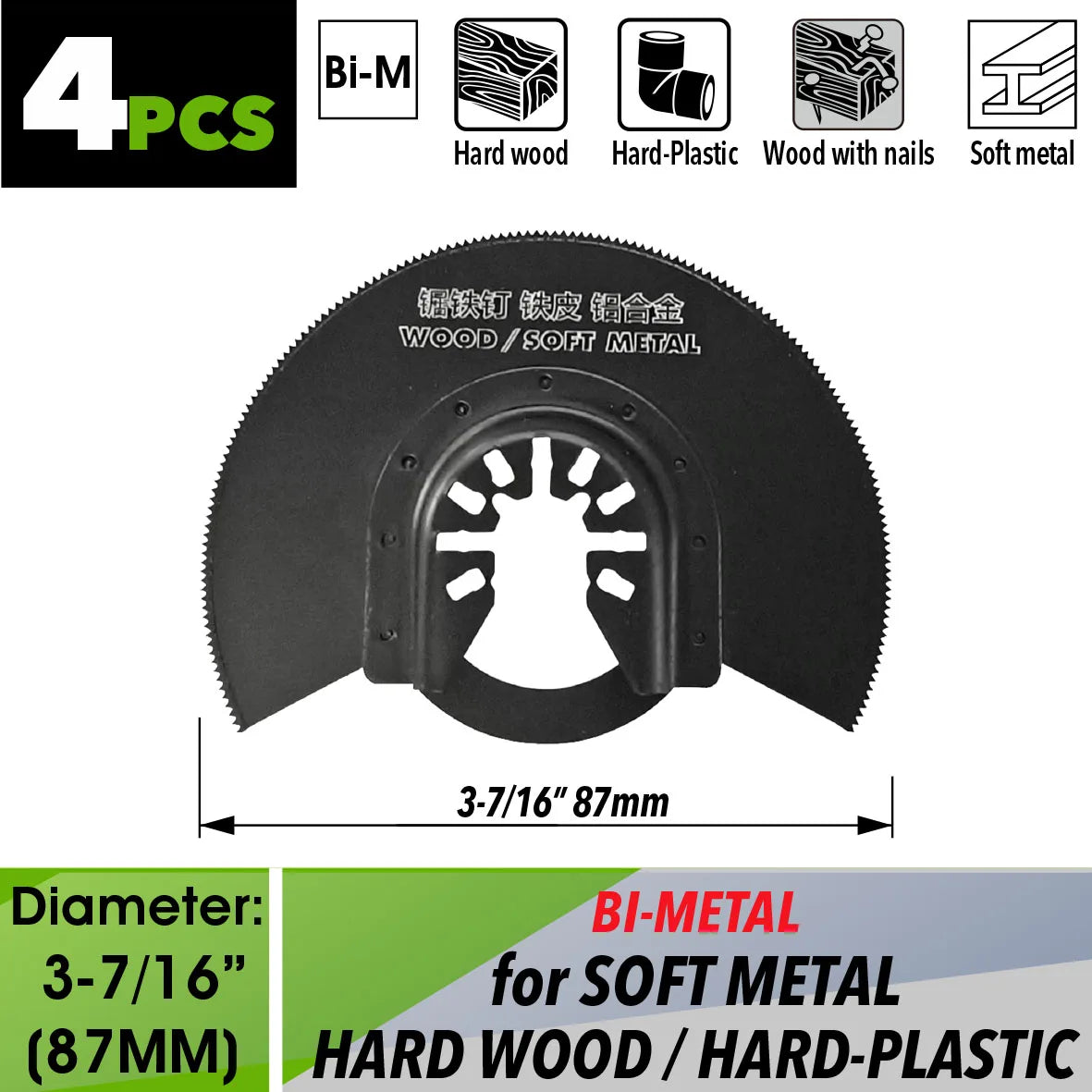 Oscillating Saw Blades Kit，Multitool Blades - Compatible with Milwaukee Dewalt  Worx Skil AEG Ryobi - ShoreCo.Shop