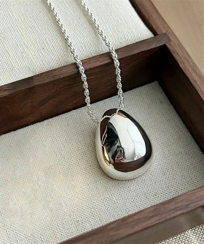 Modern Jewelry Simple Delicate Design Smooth Metal Teardrop Pendant Necklace For Women Female Party Gift Dropshipping    Home Decor Supply | Online Retail | ShoreShopper.com