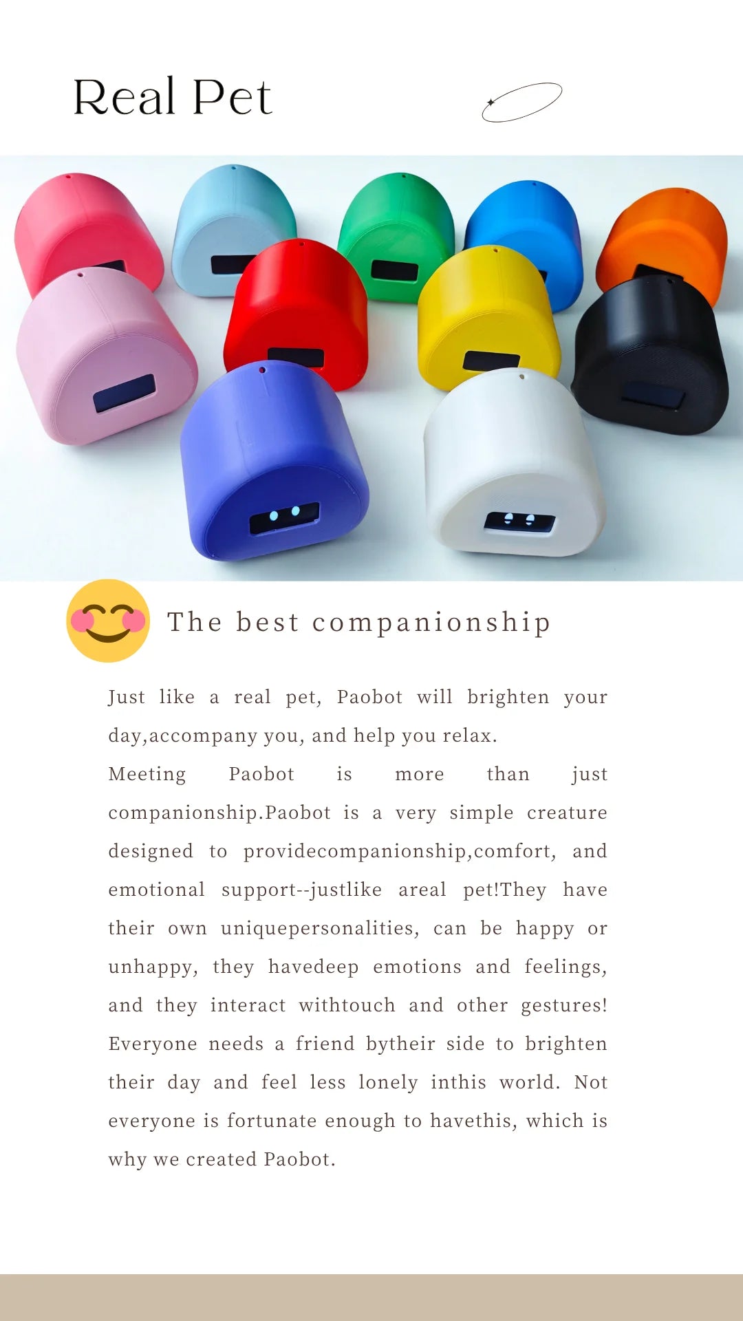 PAOBOT Intelligence Robot Companion Emo Robot Pets Interactive Smart Robot Toy Mini Desktop Robot Electronic Tamagotchi - ShoreCo.Shop