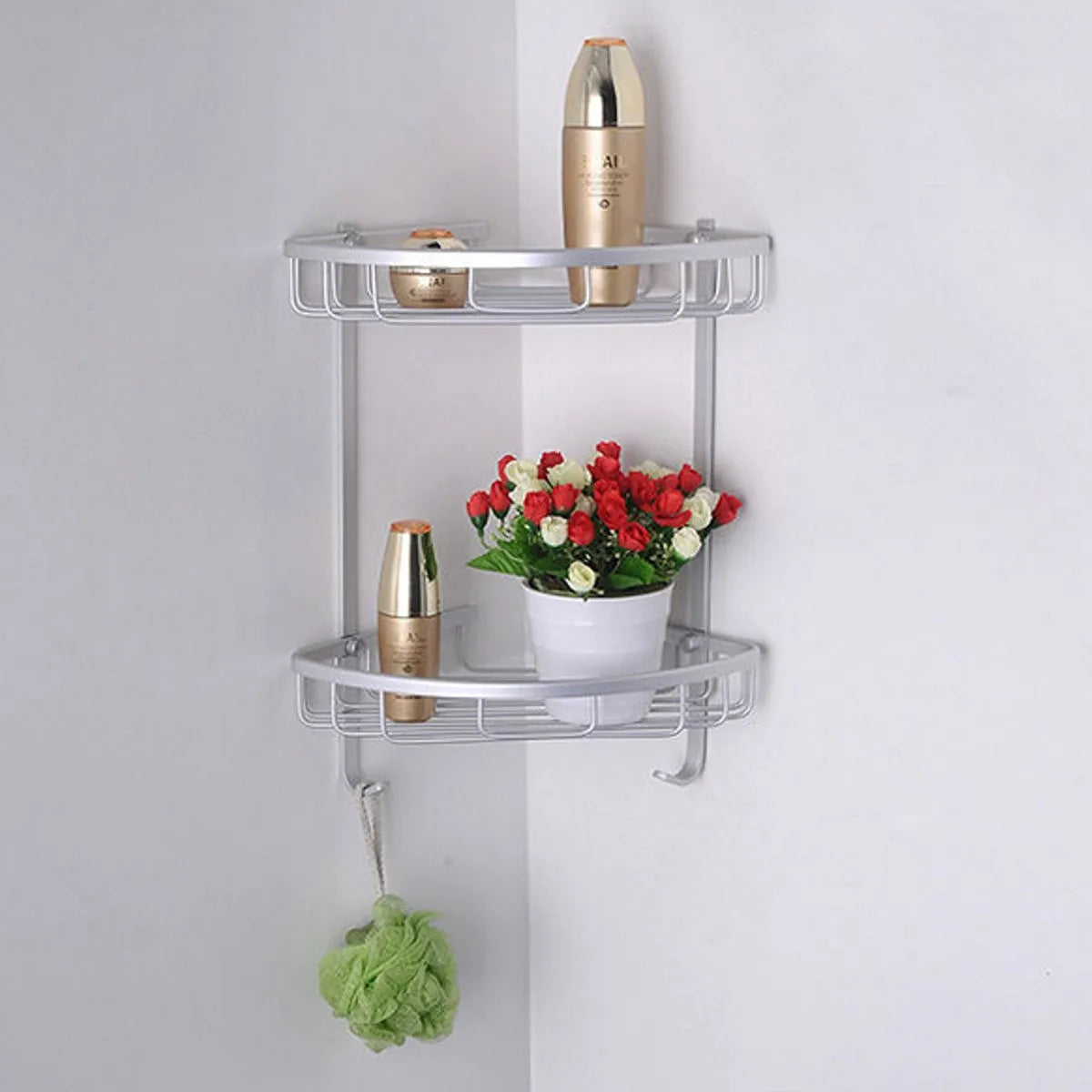 Bathroom Shelves Aluminum Shower Triangular Rack Storage Corner Shelf For Shampoo Soap Cosmetic Basket Holder 2/3 Layer    Home Decor Supply | Online Retail | ShoreShopper.com