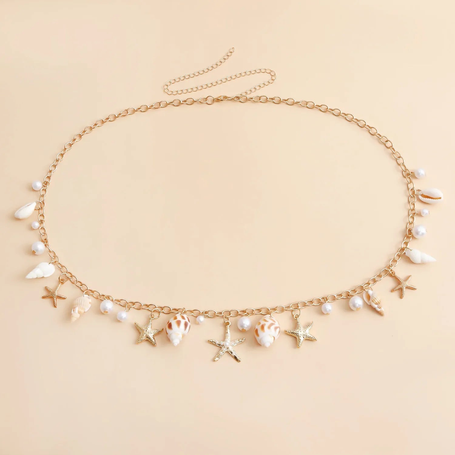 Bohemian Summer Beach Shell Waist Link Imitation Pearl Sea Star Conch Pendant Body Chain for Women Fashion Jewelry Accessories    Your Coastal Marketplace | Shoreshopper.com