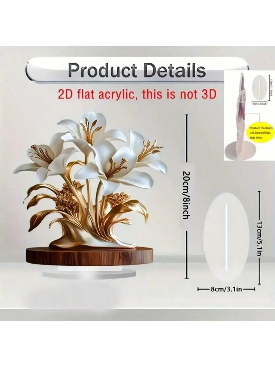 1 piece of lily desktop decoration ornament suitable for living room desktop and office decoraValentine Day wedding decor gifts    Home Decor Supply | Online Retail | ShoreShopper.com