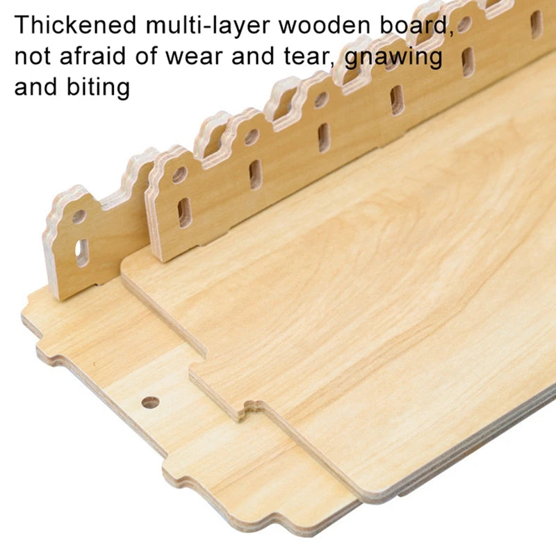 Hamster Habitat Décor Wooden Double-Layer Platform with Ladder Durable Pet Toy Accessory for Gerbil Guinea Pig and Small Animals    Home Decor Supply | Online Retail | ShoreShopper.com