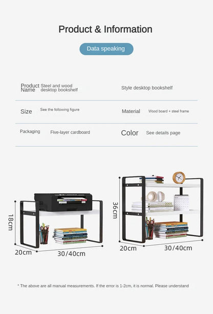 Shelf Desktop Storage  Bookshelf Student Desk Shelves Racks Office Computer Desk Tiered Cabinet Home Storage Holders Organizer    Home Decor Supply | Online Retail | ShoreShopper.com
