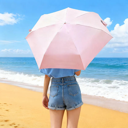 Capsule Umbrella, Portable Mini Sun Umbrella, Sunscreen Umbrella, Black Alloy Handle, with Storage Box, Dual-Use for Sun Protect    Your Coastal Marketplace | Shoreshopper.com