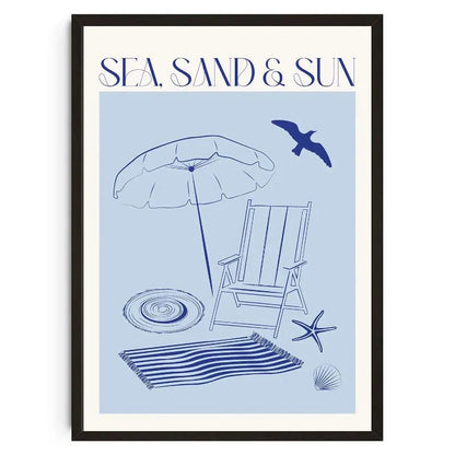 Seashells Meet Me At The Beach Poster Summer Sea Bikini Coastal Quotes Canvas Painting Trendy Wall Art Room Home Decor    Your Coastal Marketplace | Shoreshopper.com