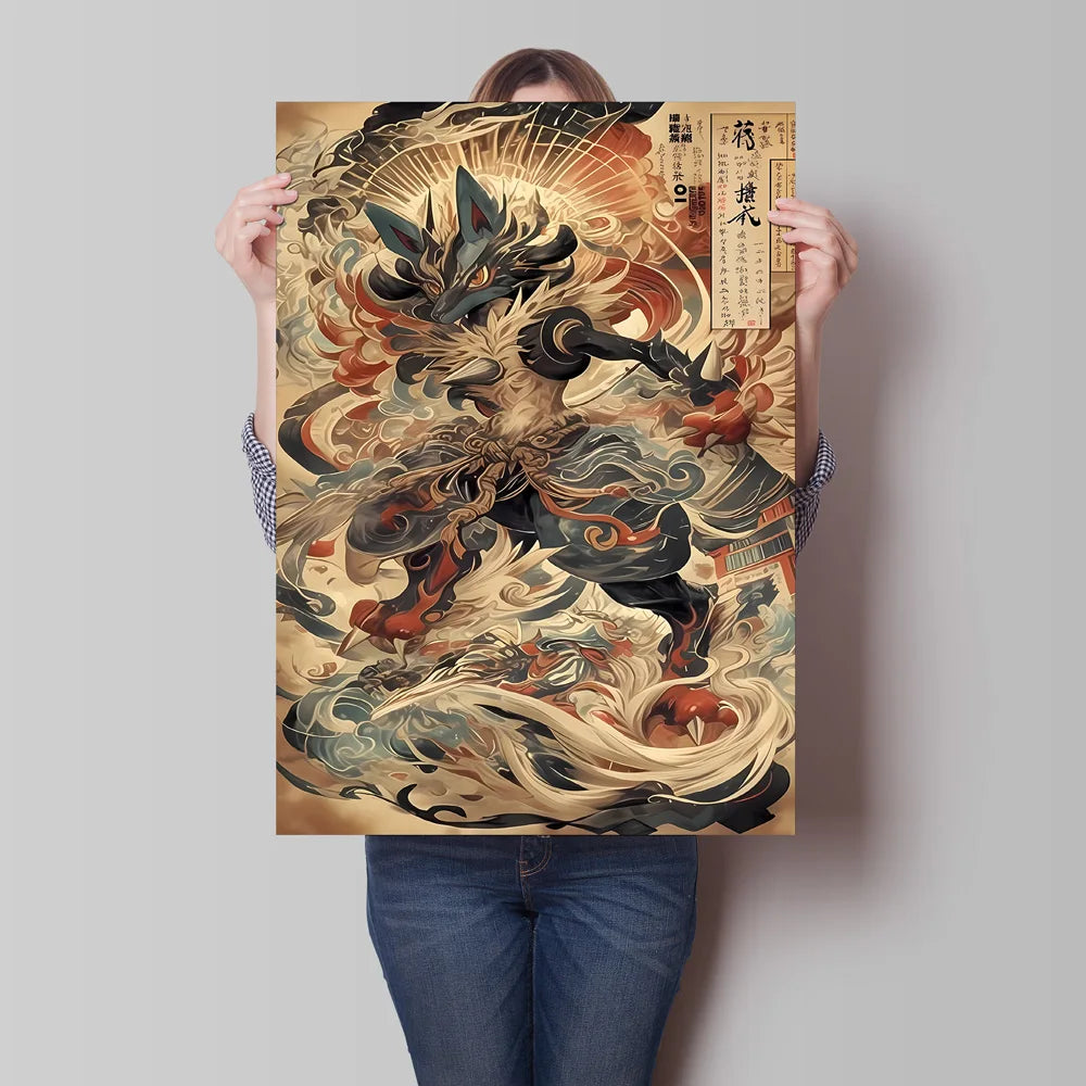 High Quality Pokemon Arcanine Pikachu Wall Painting with Unique Designs and Gorgeous Colors Adding A Touch of Brightness To Wall    Home Decor Supply | Online Retail | ShoreShopper.com