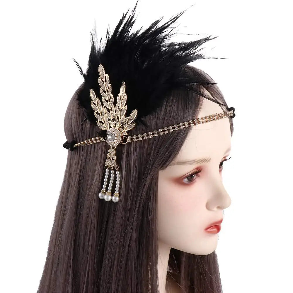 Gatsby Cosplay Dress Headwear Tassels Sequin Masquerade Party Hair Accessories Feather Headwear Korean Style Headband    Your Coastal Marketplace | Shoreshopper.com