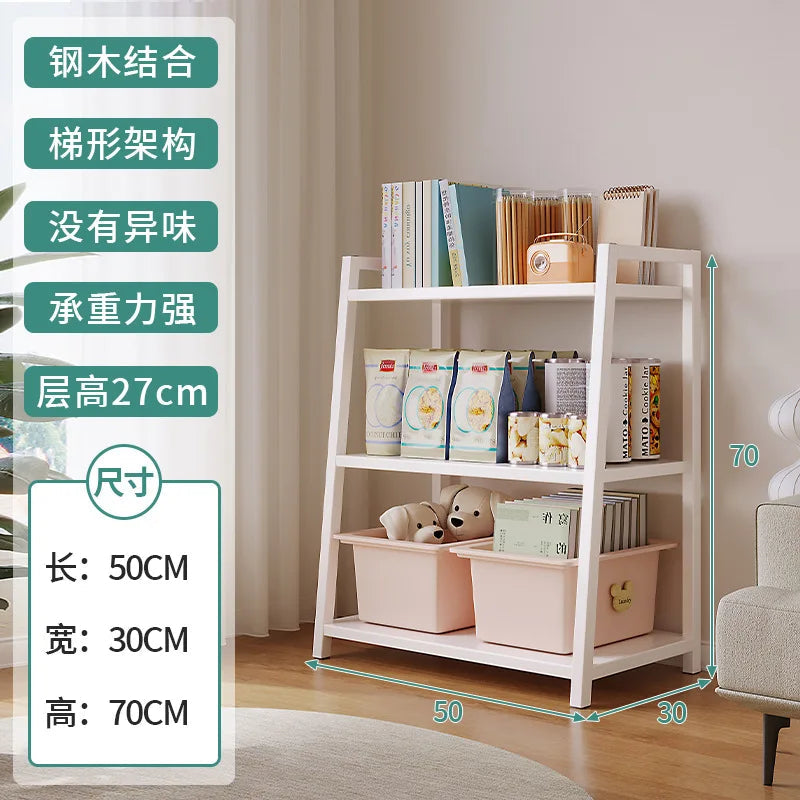 Household Multi-layer Wrought Iron Shelves Ins Wind Simple Floor Storage Display Cabinet Trapezoidal Shelf Bookshelf    Home Decor Supply | Online Retail | ShoreShopper.com