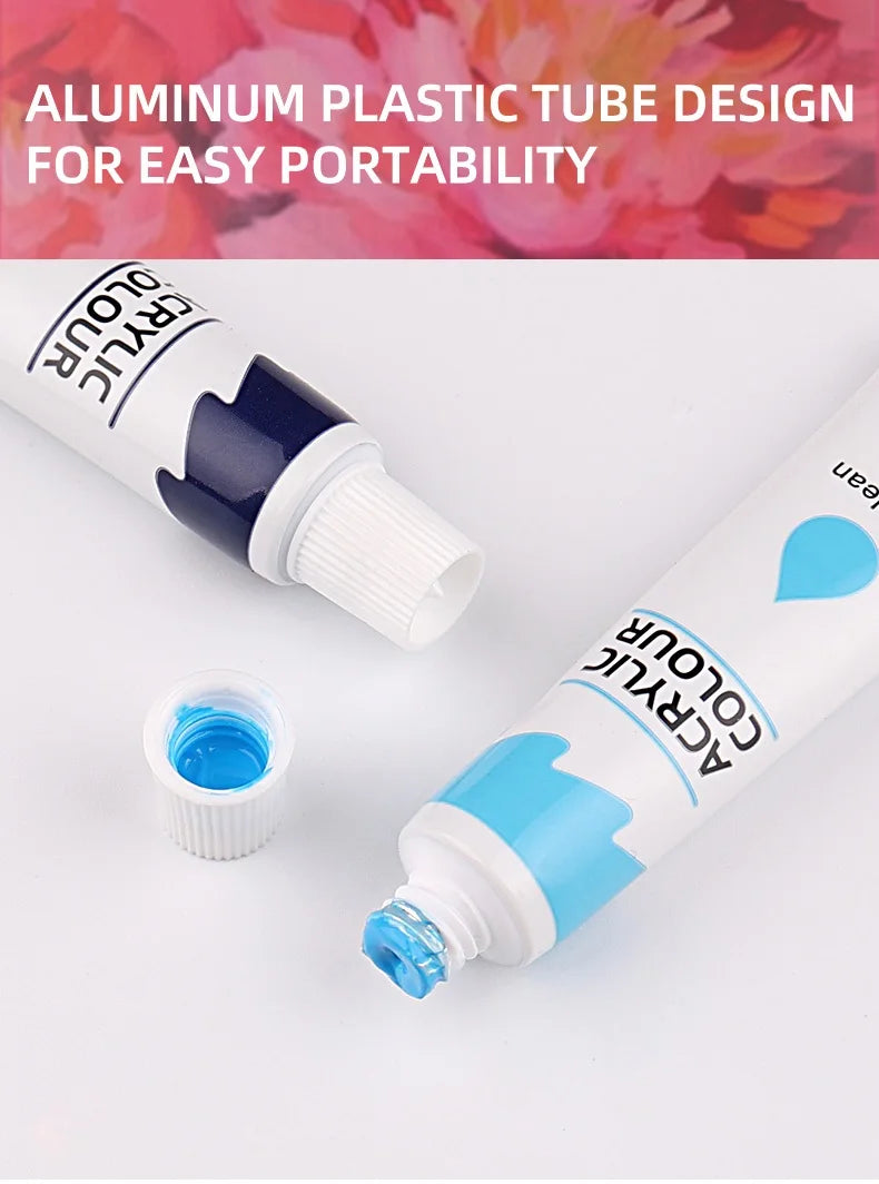 12 Color Acrylic Paint Set 9ml Tubes Waterproof Art Supplies for Beginner Artists DIY Painting on Canvas Wall Art Craft Projects    Home Decor Supply | Online Retail | ShoreShopper.com
