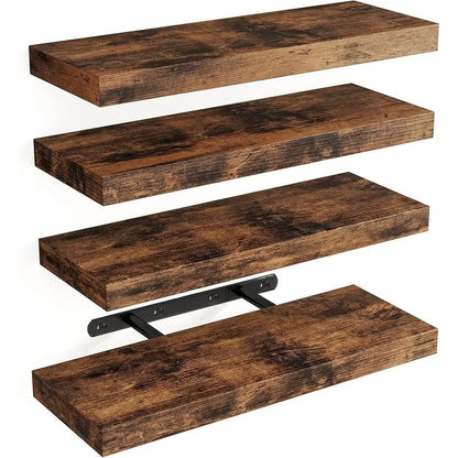 Solid Wood Solid Wooden Floating Shelves Wall Mounted Storage Rack Wall Mounted Bookshelf Floating Design Book Shelf    Home Decor Supply | Online Retail | ShoreShopper.com