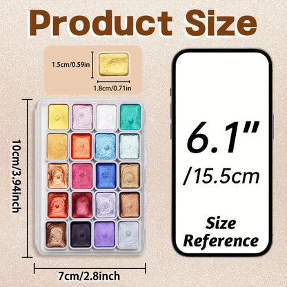 20/24/60/72 Colors Pearl Watercolor Pigment,Metallic,Shimmer,Glitter Solid Paint Mini Travel Portable Kit for Painting,Writing    Home Decor Supply | Online Retail | ShoreShopper.com