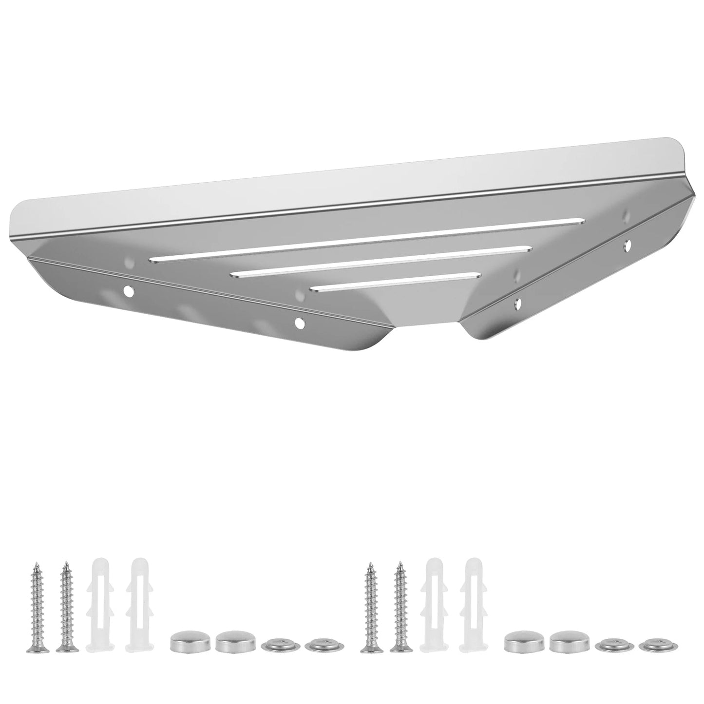 Wall Mount Shower Corner Shelf No-drill 304 Stainless Steel Corner Shampoo Body Wash Storage Organizer for Bathroom Glass Shelf    Home Decor Supply | Online Retail | ShoreShopper.com