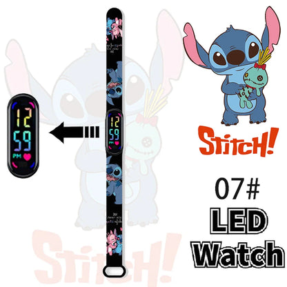 Disney Stitch Digital Kids' Watches Anime Figures LED Luminous Watch Touch Waterproof Electronic Sports Watch Kids Birthday Gift    Home Decor Supply | Online Retail | ShoreShopper.com