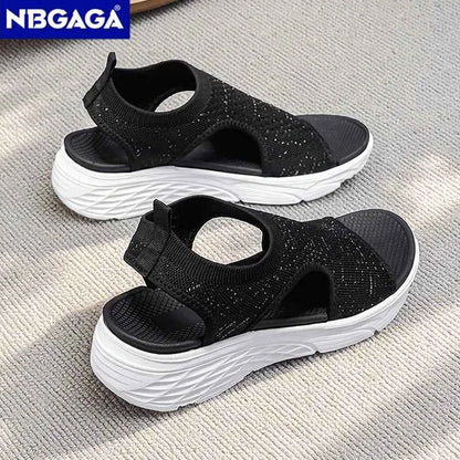 Women's Summer Shoes Breathable Open Toe Wedge Sandals Lightweight Outdoor Comfortable Ladies Casual Walking Sandals