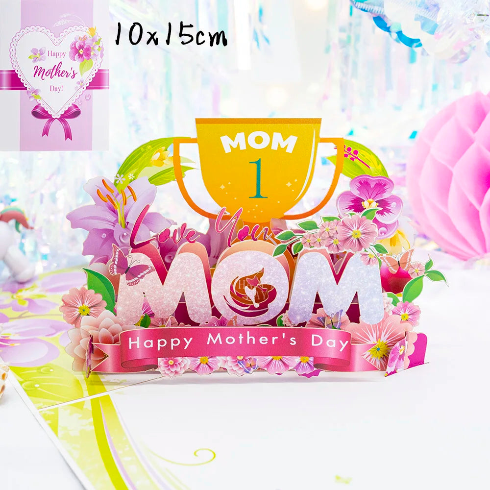 3D Creative Bouquet Gift Card for Mother Father Wife Friends Blessing Card Gift for Mothers Fathers Day Thank You Greeting Cards    Your Coastal Marketplace | Shoreshopper.com