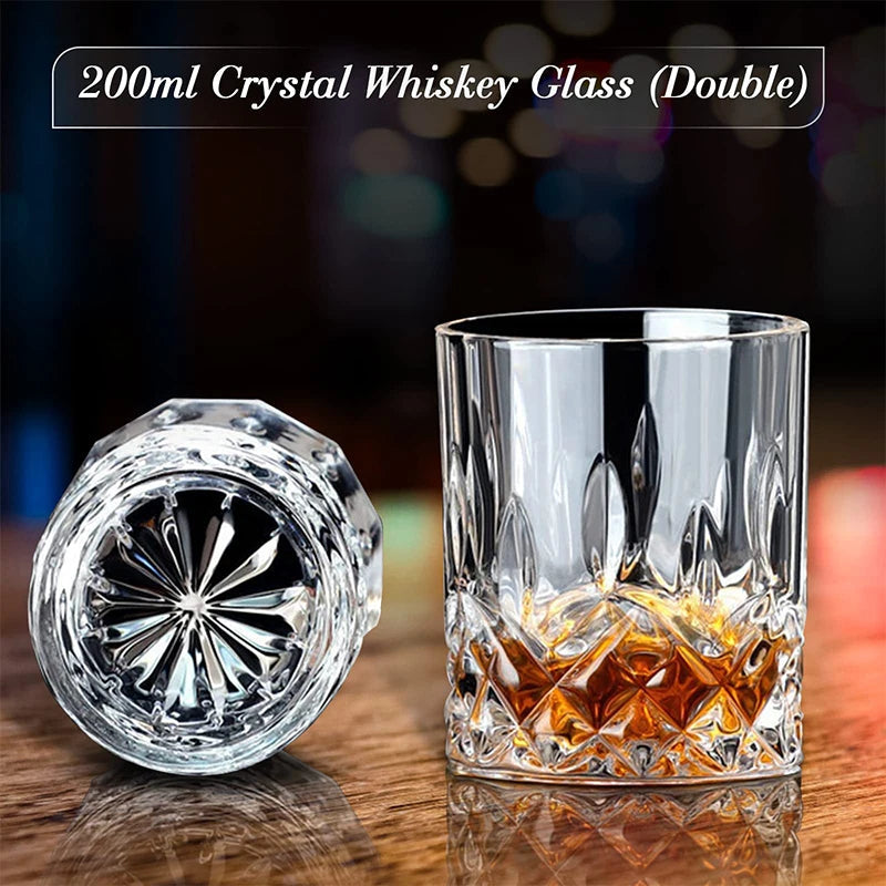 Father'S Day Gift For Men Whiskey Stones Set 8 Pcs Granite Ice Cubes+ 2 Pcs Cups For Whisky In Wooden Bottle Box Present For Dad    Your Coastal Marketplace | Shoreshopper.com