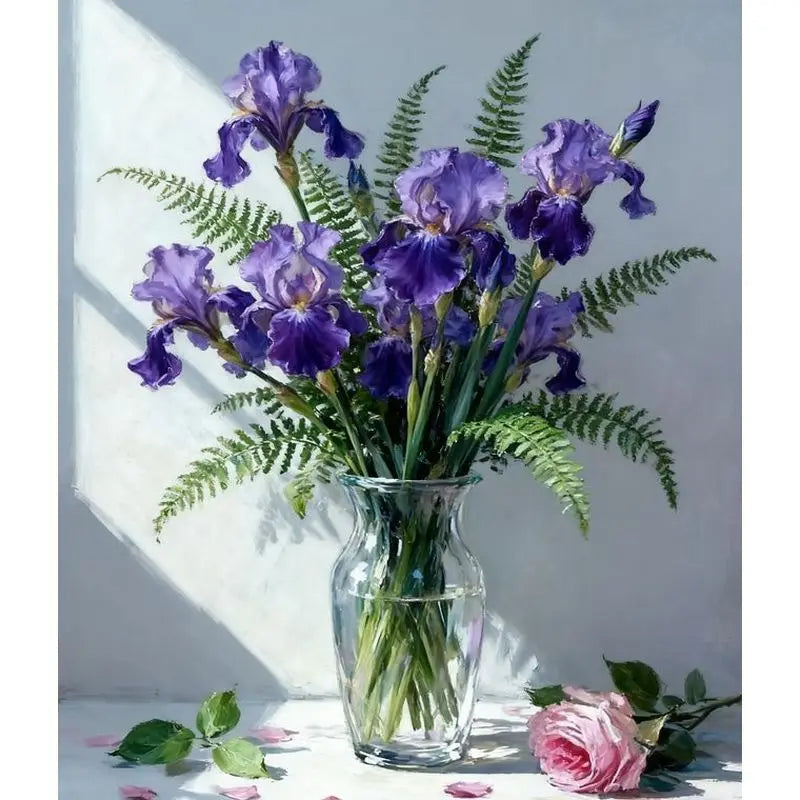 CHENISTORY Painting By Number Pink Flower Drawing On Canvas Hand Painted DIY Picture By Numbers Home Decoration    Home Decor Supply | Online Retail | ShoreShopper.com