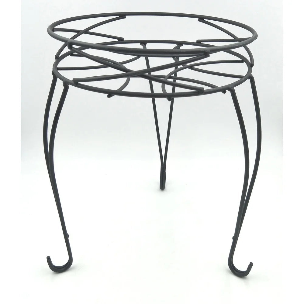 2 Pack Round Metal Plant Stand Indoor Outdoor Display Holder Collapsible Space Saving Iron Durable Rustproof Pots up to 9 Inch    Home Decor Supply | Online Retail | ShoreShopper.com