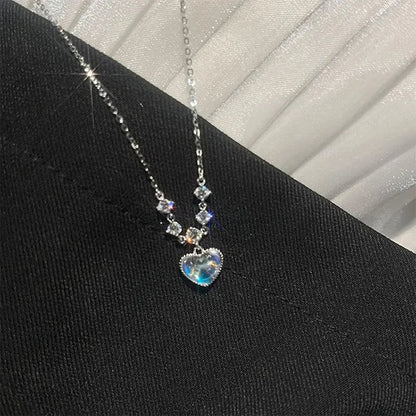 Fashion Fairy Pink Crystal Bow Knot Pendant Necklaces Y2K Girls Sweet Rhinestone Heart Clavicle Chain Women Jewelry Gifts    Home Decor Supply | Online Retail | ShoreShopper.com