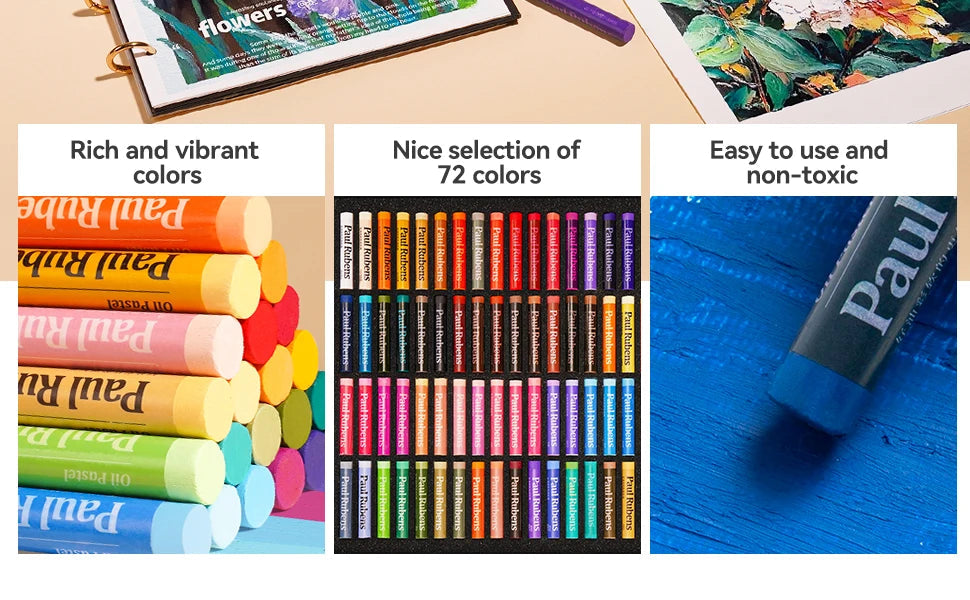 Paul Rubens Oil Pastels Professional Soft Oil Pastels for Artists, Beginners, Students, Kids Art Supplies    Home Decor Supply | Online Retail | ShoreShopper.com