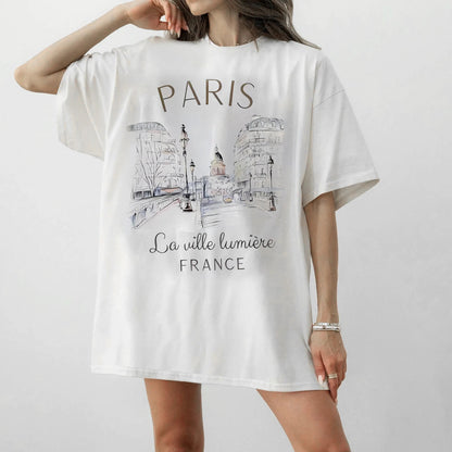 90s Streetwear Paris MILANO ITALY Letter Women T Shirt Casual Tee Men Cotton Oversize Loose Trend Vintage Summer Couple Shirt    Home Decor Supply | Online Retail | ShoreShopper.com