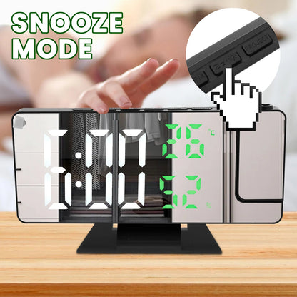 Projection digital alarm clock 180 ° arm projection LED alarm clock multifunctional USB plug in projector desktop LED clock    Home Decor Supply | Online Retail | ShoreShopper.com