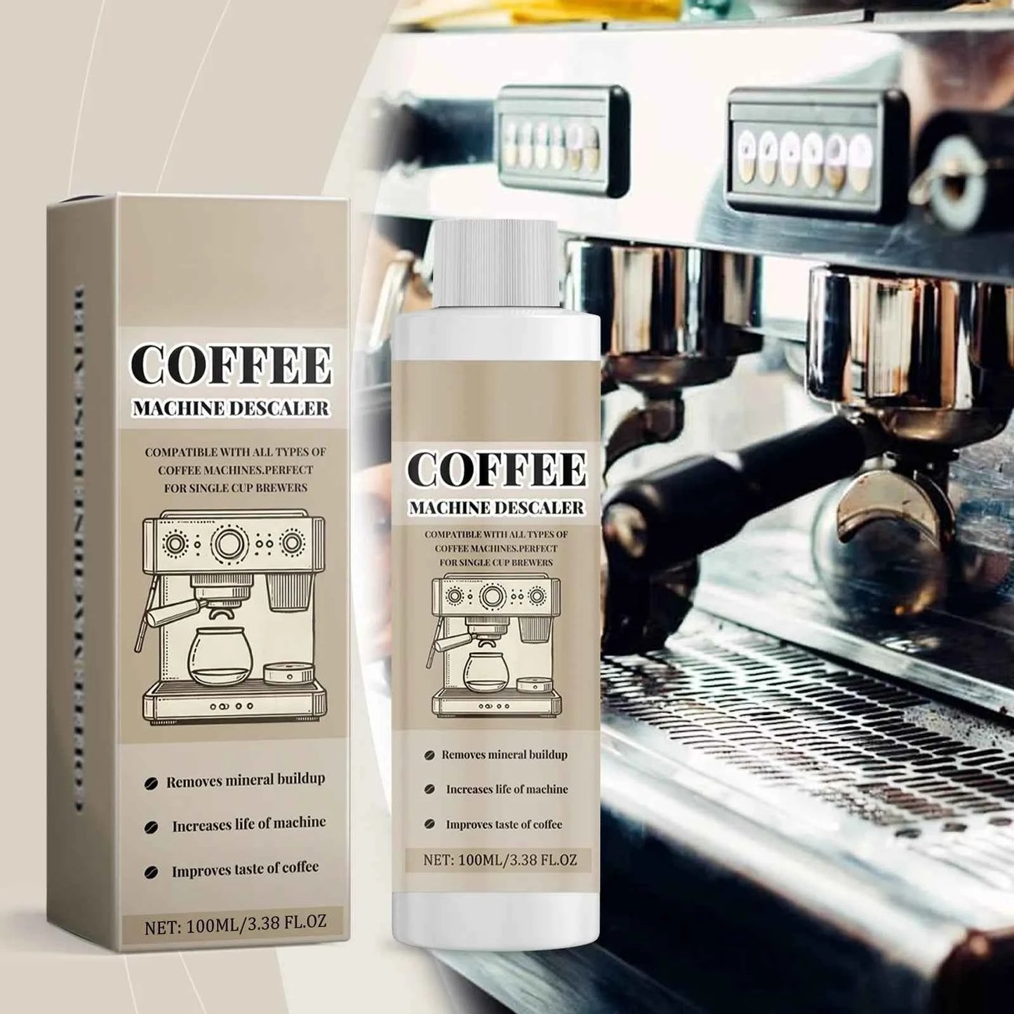 Coffee Machine Cleaning Solution Descaling Agent Get Cleaning All-Purpose Cleaner Kitchen Accessories 1 Bottle 100ml