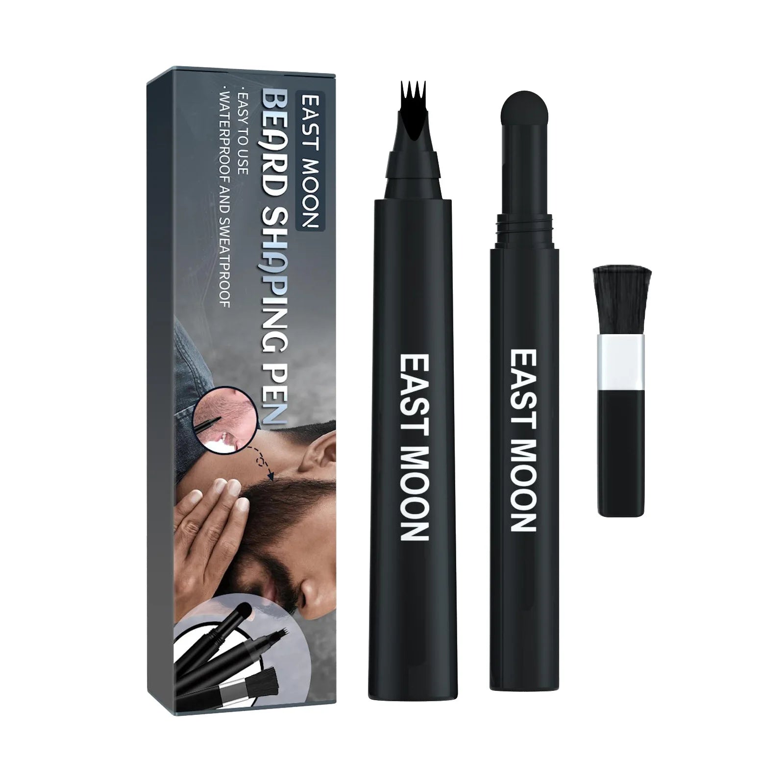 Waterproof Beard Pen Brush Beard Enhancer Lasting Hair Line Cover Repair Moustache Coloring Shaping Tools Beard Filler Pencil - ShoreCo.Shop