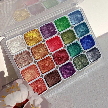Art Watercolor Paint Oil Painting High Saturation Popular Semi-Solid 20 grids Color pigment    Home Decor Supply | Online Retail | ShoreShopper.com