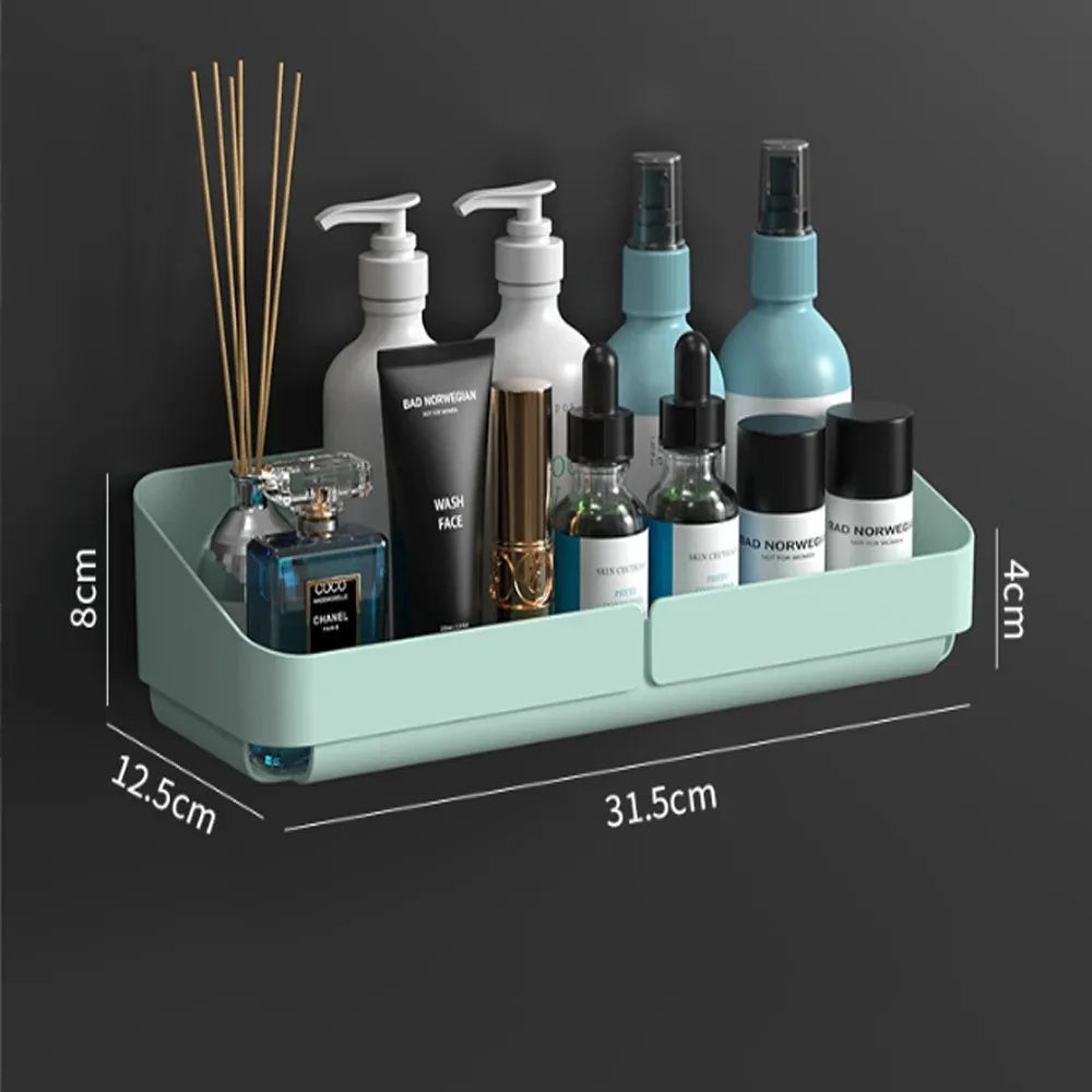 Bathroom  Kitchen Convenience Rack Shelf Makeup Storage Organizer Shower Shelf Cosmetics Shampoo Rack  Wall Spice No Drilling    Home Decor Supply | Online Retail | ShoreShopper.com