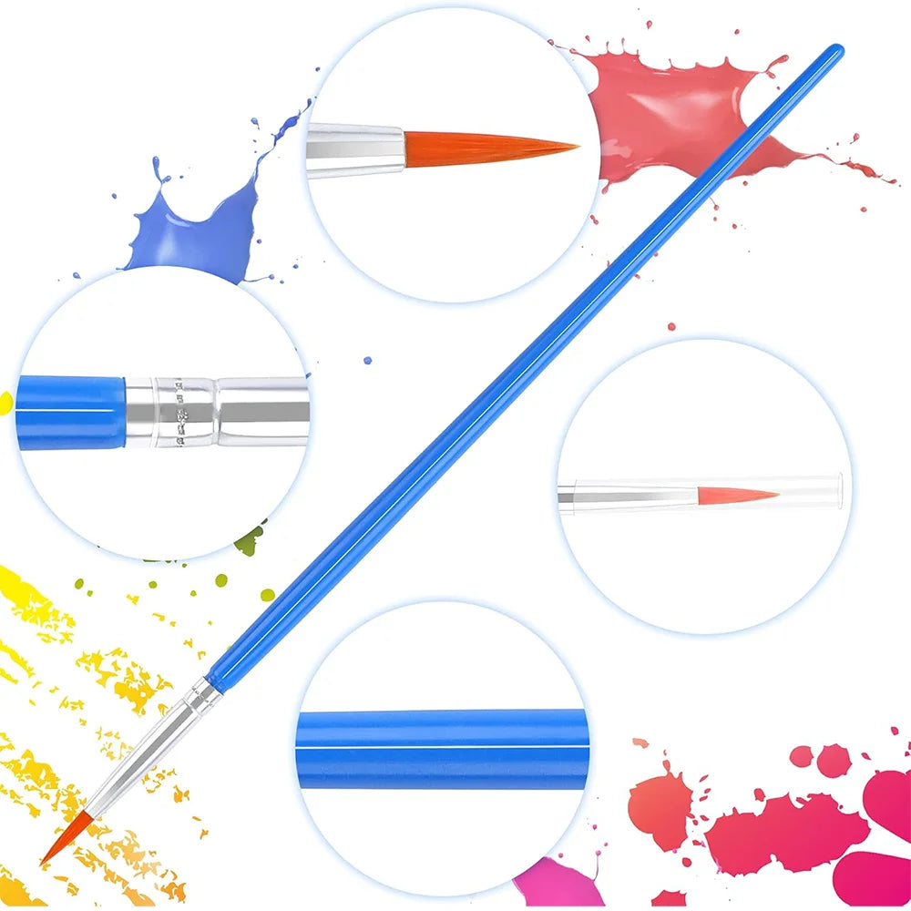 30Pcs Paint Brushes Small for Students - Fine Detail Set for Classroom, Model, Canvas, Face, Nail Art, Acrylic, Watercolor, and    Home Decor Supply | Online Retail | ShoreShopper.com