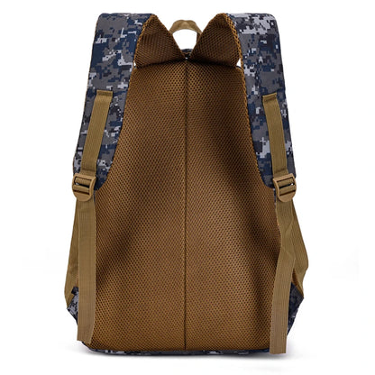 Camouflage large-capacity backpack - adjustable shoulder strap, outdoor theme style, zipper closure, ideal for hiking - ShoreCo.Shop