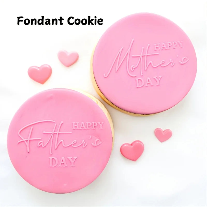 Happy Mother's Day / Father's Day Acrylic Cookie Embosser Stamp - Fondant Cake Decorating Tool for Baking DIY Gifts    Your Coastal Marketplace | Shoreshopper.com