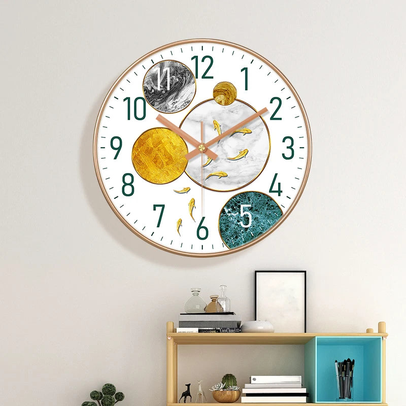 Simple Luxury Quartz Clock Hanging Wall Fish Decoration Modern Style Restaurant Living Room Home Decor Clock 8 10 12 Inche    Home Decor Supply | Online Retail | ShoreShopper.com