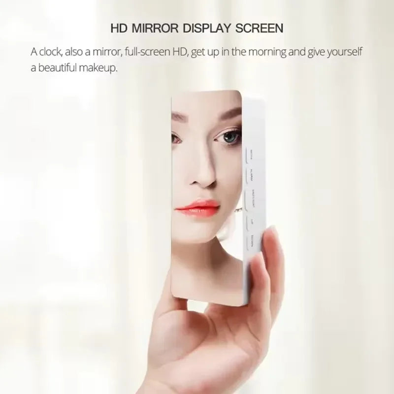 1Pc White Digital Clock LED Mirror Table Clock Snooze Display Time Night Light Desktop USB Alarm Clock Home Decor Desk Clock    Home Decor Supply | Online Retail | ShoreShopper.com