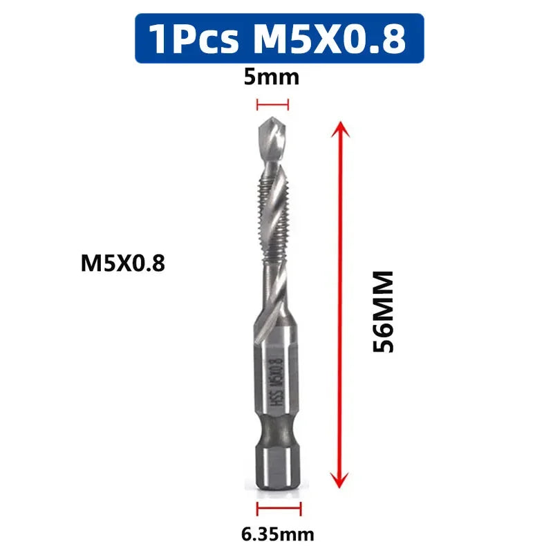 LiYu Shank Titanium Plated HSS Screw Thread Metric Tap Drill Bits Screw Machine Compound Tap M3 M4 M5 M6 M8 M10 Hand Tools    Home Decor Supply | Online Retail | ShoreShopper.com