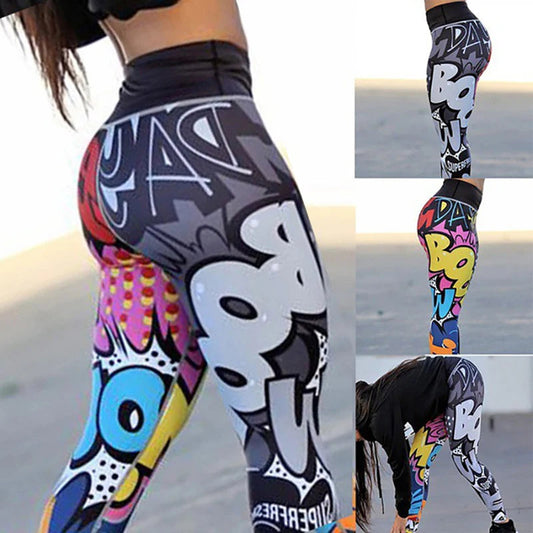 Print Yoga Pants Women Unique Fitness Workout Sports Running Leggings Sexy Push Up Gym Wear Elastic Slim 2025    Home Decor Supply | Online Retail | ShoreShopper.com
