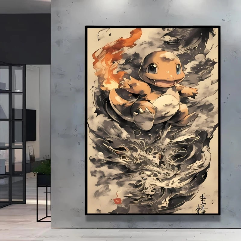 High Quality Pokemon Arcanine Pikachu Wall Painting with Unique Designs and Gorgeous Colors Adding A Touch of Brightness To Wall    Home Decor Supply | Online Retail | ShoreShopper.com