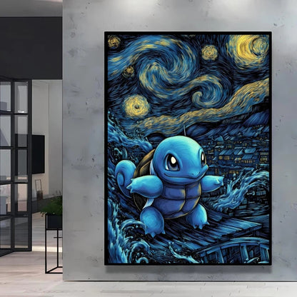 Van Gogh Style Pokemon Pikachu Wall Decoration Multiple Characters Are Available Creating A Unique Artistic Space for Your Home    Home Decor Supply | Online Retail | ShoreShopper.com