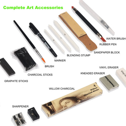 Art Painting Set 83pcs Art Sketching Set Color Lead Pencil High Quality Set Art Professional School Drawing Supplies    Home Decor Supply | Online Retail | ShoreShopper.com