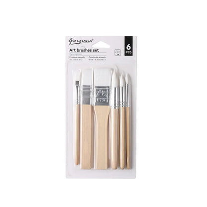 Art Paint 3/6pcs Painting Brush Set Different Shape Professional Watercolor Gouache Oil Brush Set Wooden Handle Flat Tip Head    Home Decor Supply | Online Retail | ShoreShopper.com