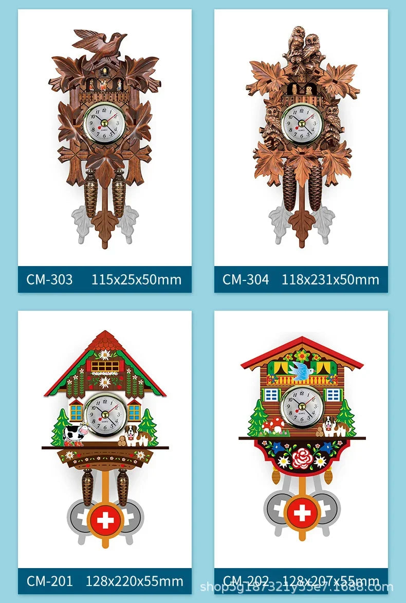 Wooden Hanging Wall Clock Bird Alarm Clock Cuckoo Clocks For Home Decoration Quartz Watch Decorative Home Decor    Home Decor Supply | Online Retail | ShoreShopper.com