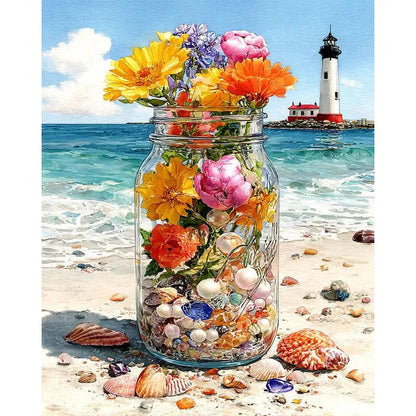 CHENISTORY Painting By Number Pink Flower Drawing On Canvas Hand Painted DIY Picture By Numbers Home Decoration    Home Decor Supply | Online Retail | ShoreShopper.com